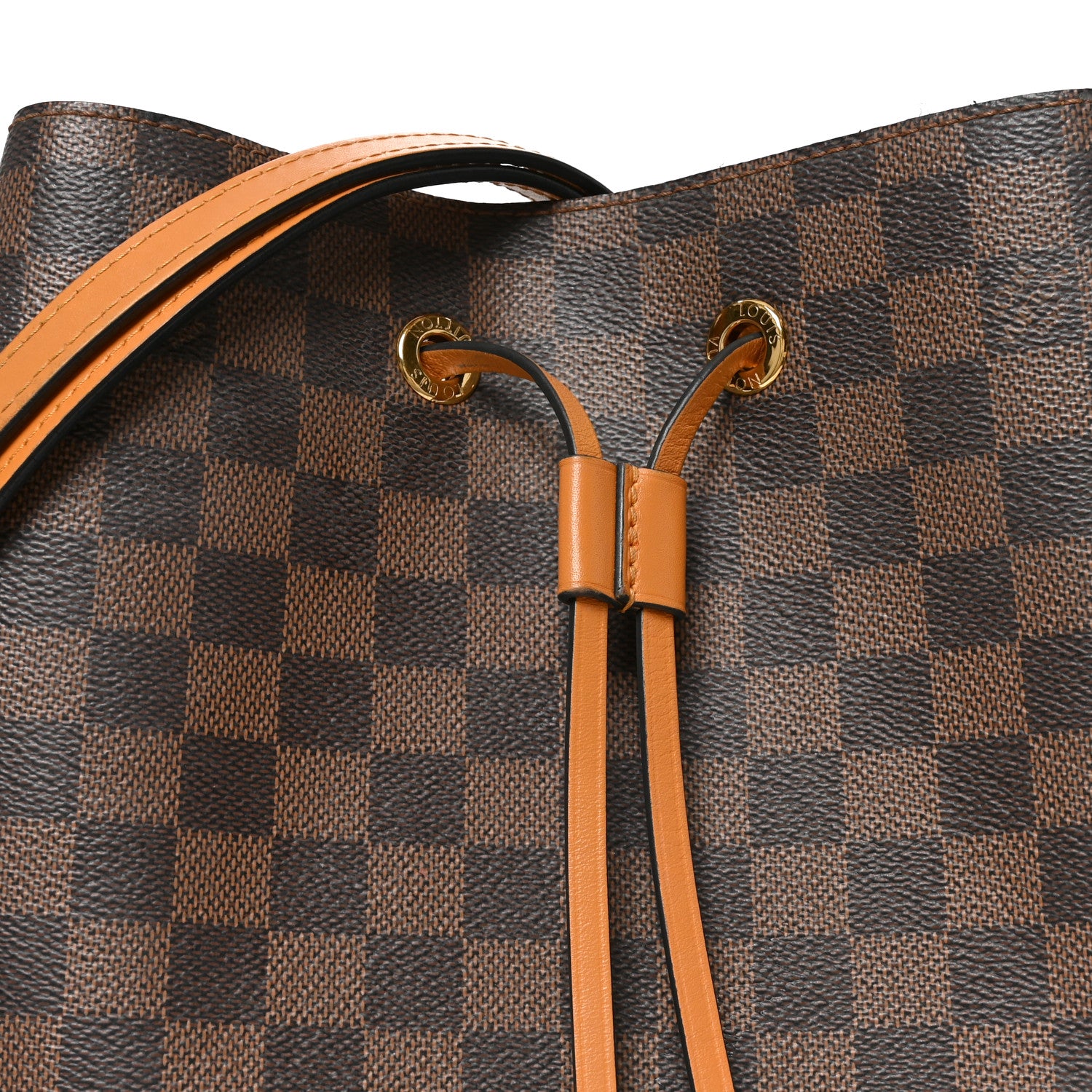 Louis Vuitton Damier Ebene Neonoe MM Safran 6 of 10