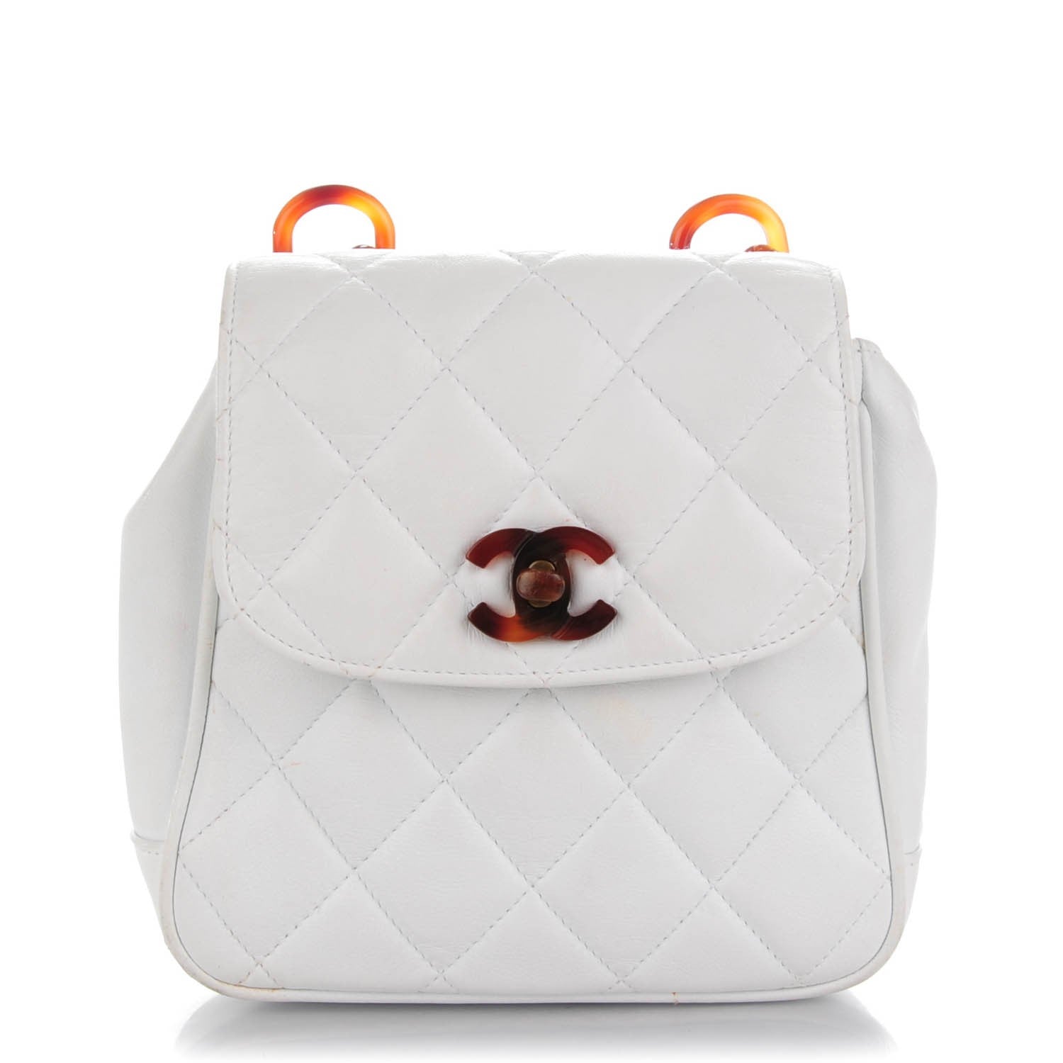 Chanel Lambskin Bekko Resin Mini Single Flap White 1 of 10