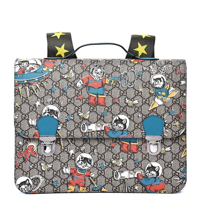 Gucci GG Supreme Monogram Space Cats Childrens Backpack Blue 1 of 10