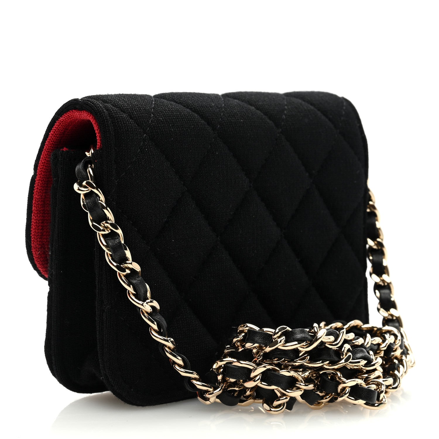 Chanel Jersey Quilted Micro Mini Flap Black 3 of 10
