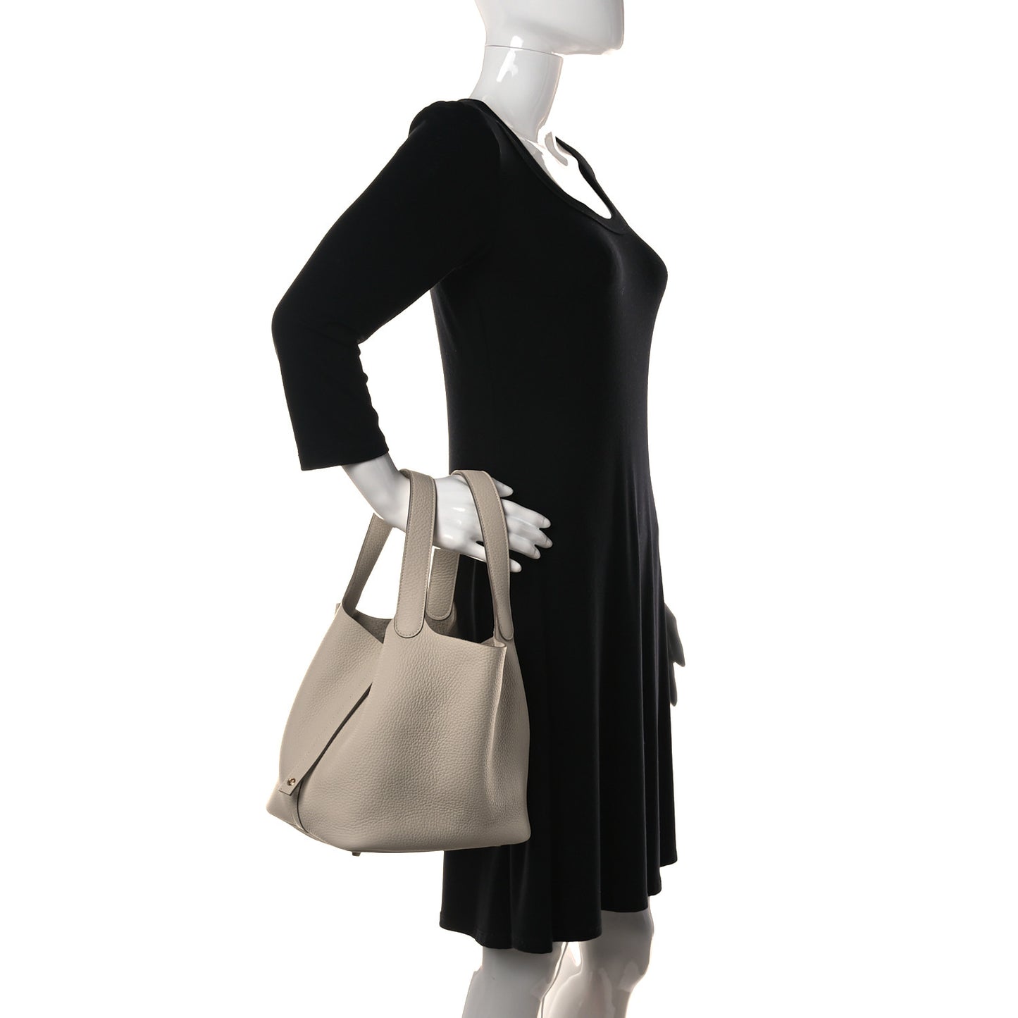 Taurillon Clemence Picotin Lock 22 MM Craie