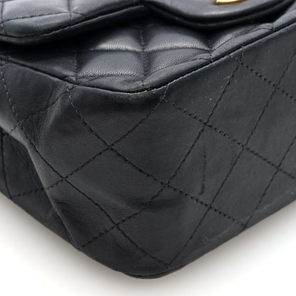 Chanel Lambskin Quilted Mini Square Flap Black 9 of 10