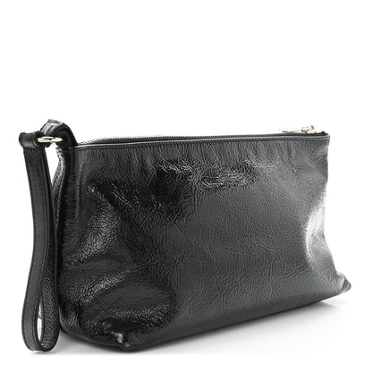 Saint Laurent Textured Patent Easy Y Pouch Black 2 of 7
