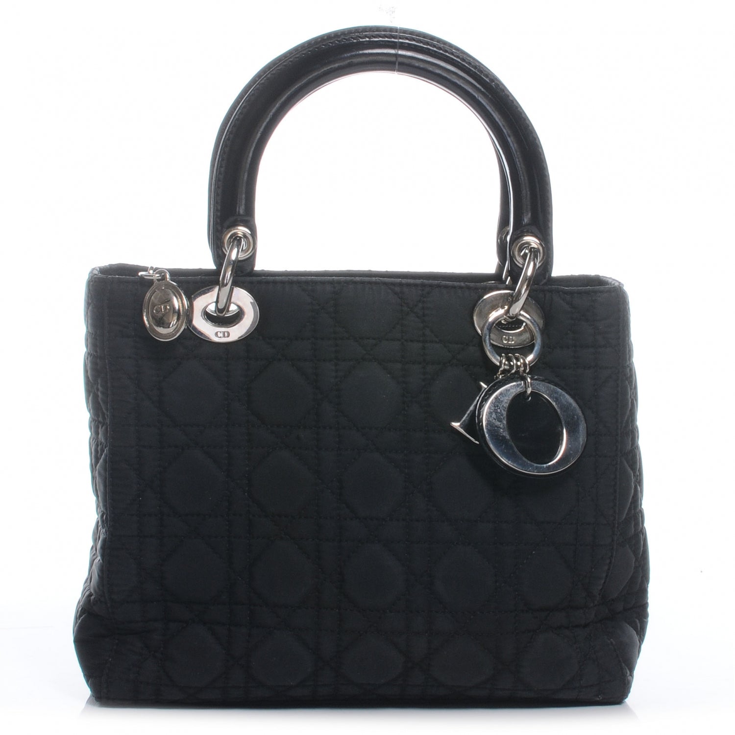Christian Dior Nylon Cannage Medium Lady Dior Black 1 of 9