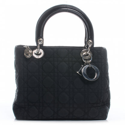 Christian Dior Nylon Cannage Medium Lady Dior Black 1 of 9