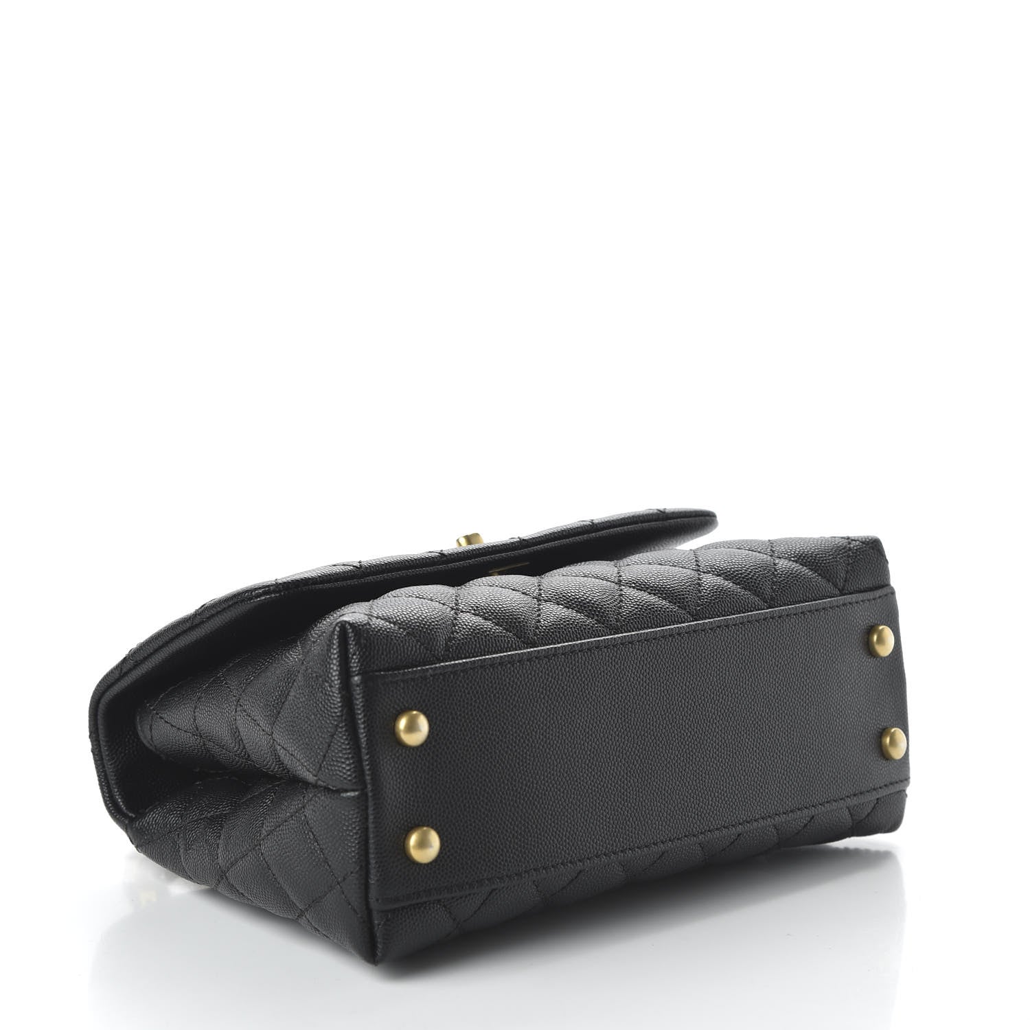 Chanel Caviar Lizard Quilted Mini Coco Handle Flap Black 4 of 11
