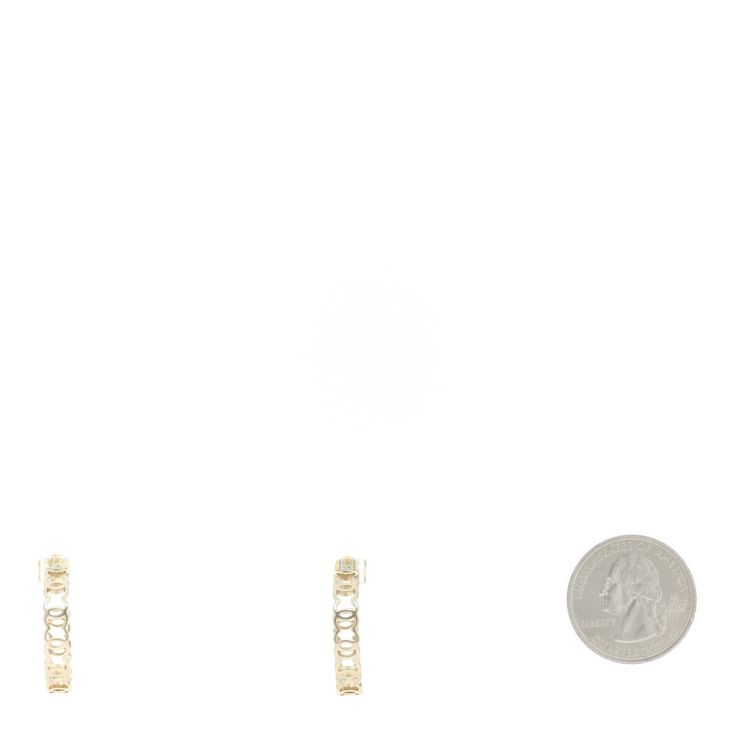 Chanel Metal CC Hoop Earrings Gold 2 of 5