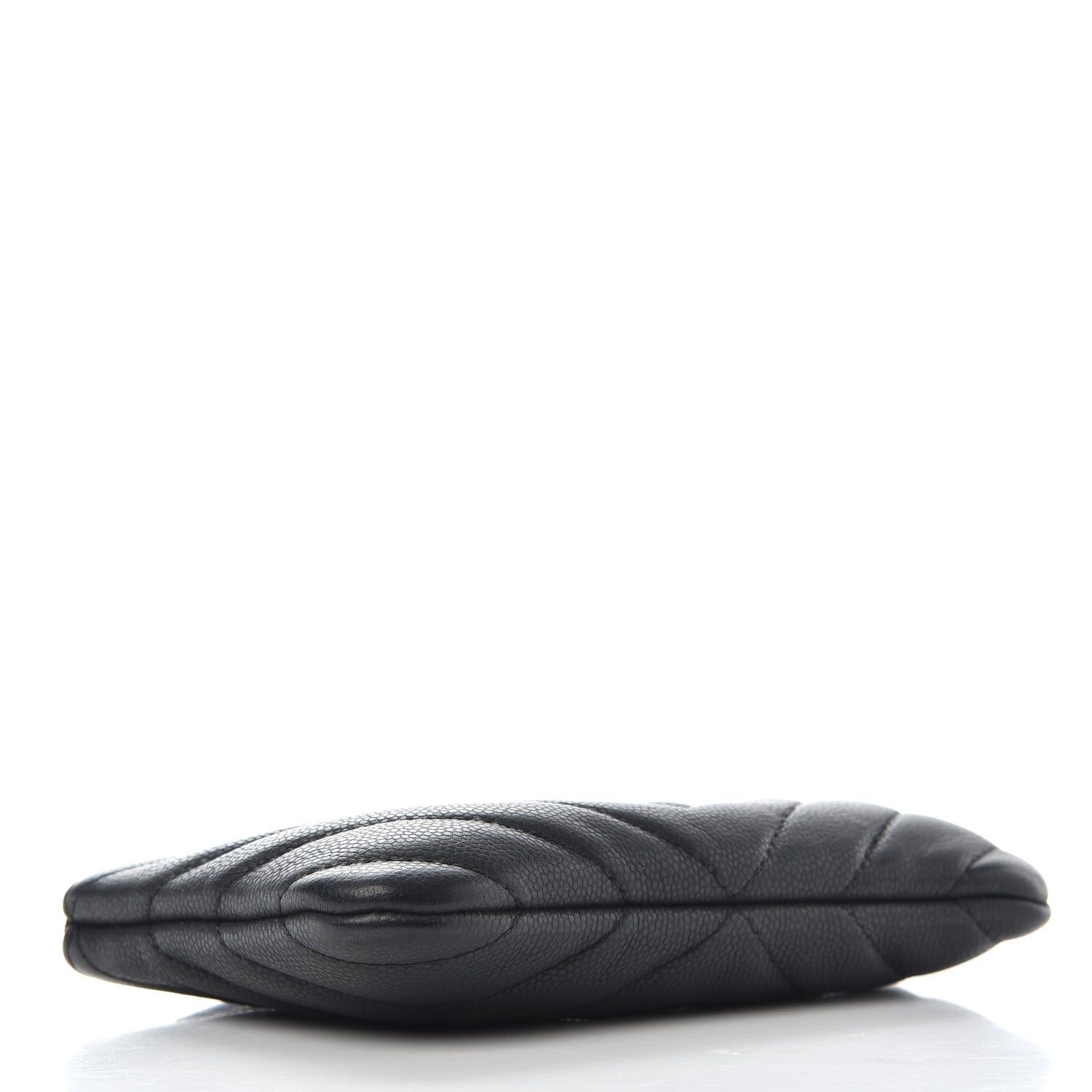 Chanel Caviar Chevron Quilted Small Cosmetic Case Black 4 of 6