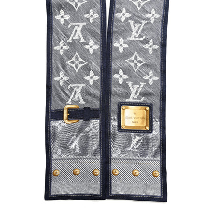 Louis Vuitton Silk Monogram New Denim Bandeau Marine 2 of 3