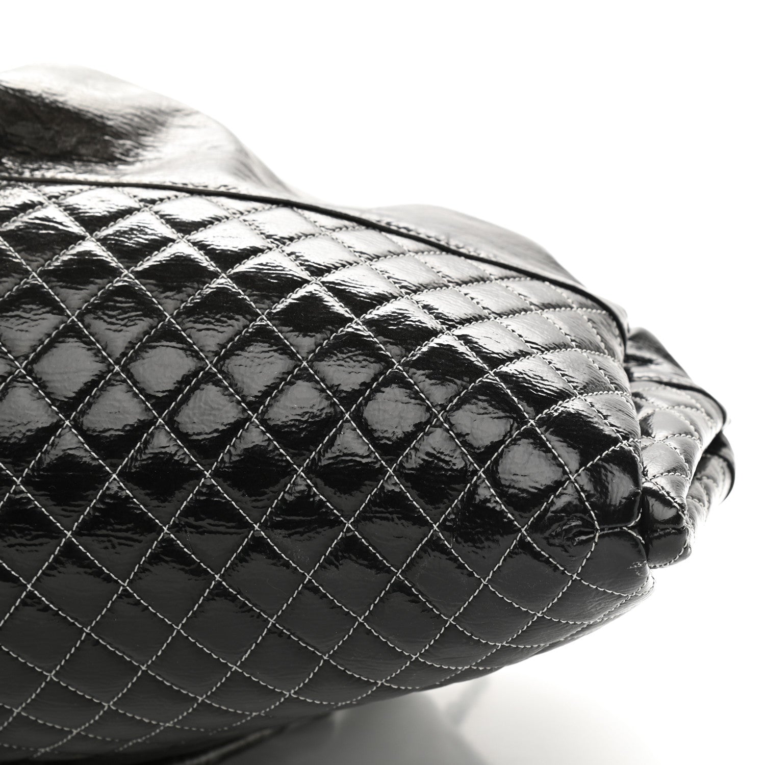 Chanel Vinyl Quilted Melrose Degrade Tote Black 9 of 9