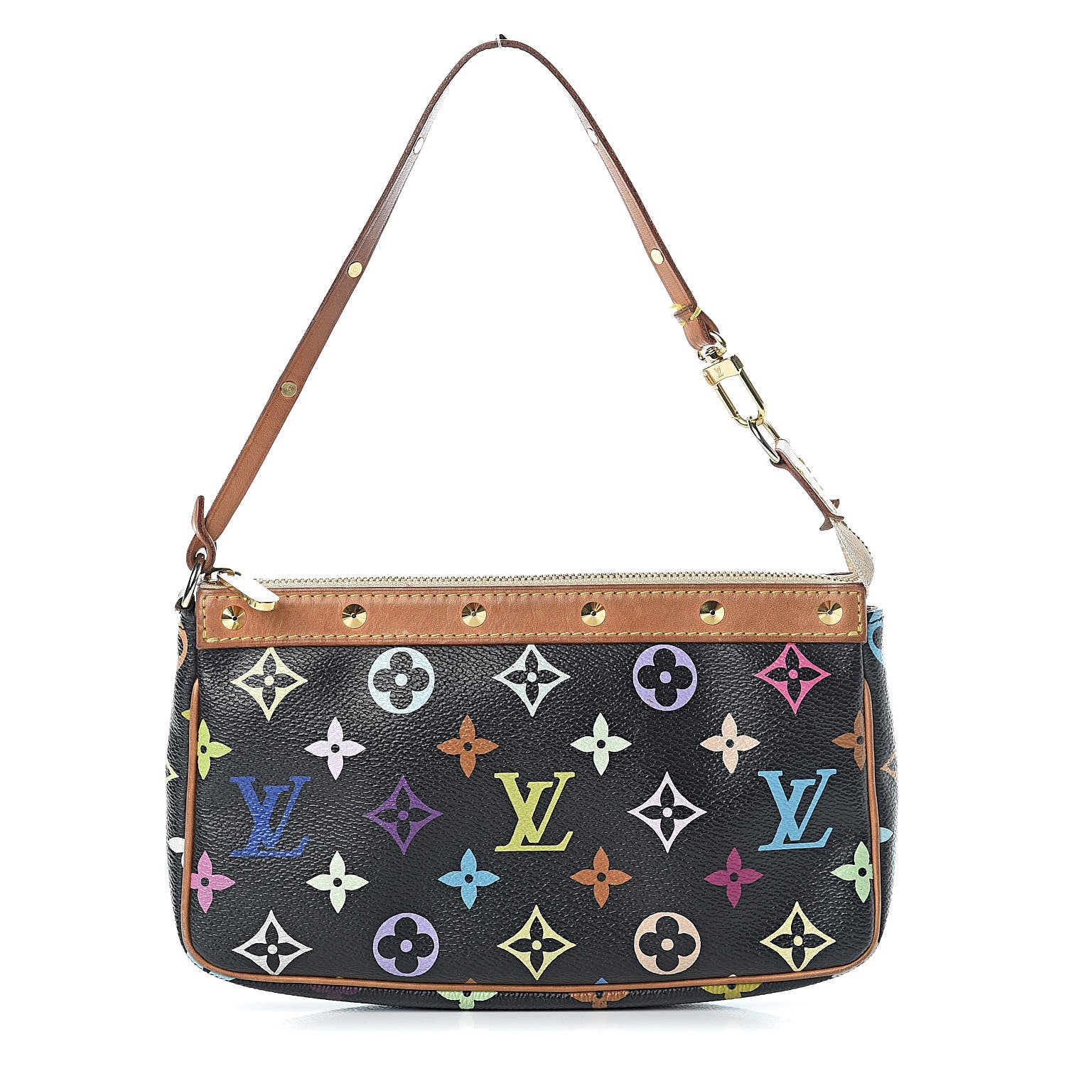 Louis Vuitton Monogram Multicolor Pochette Accessories Black 1 of 12