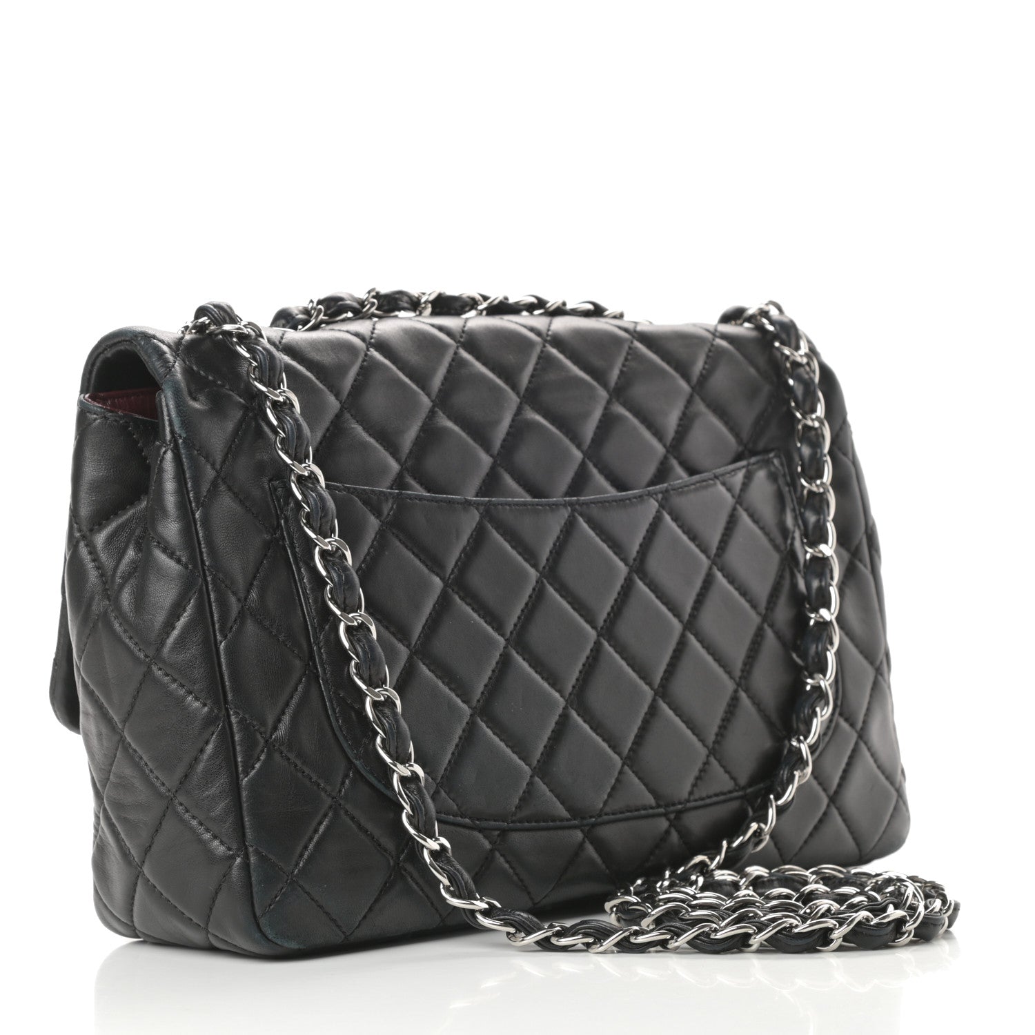 Chanel Lambskin Quilted Jumbo Single Flap Black 3 of 13