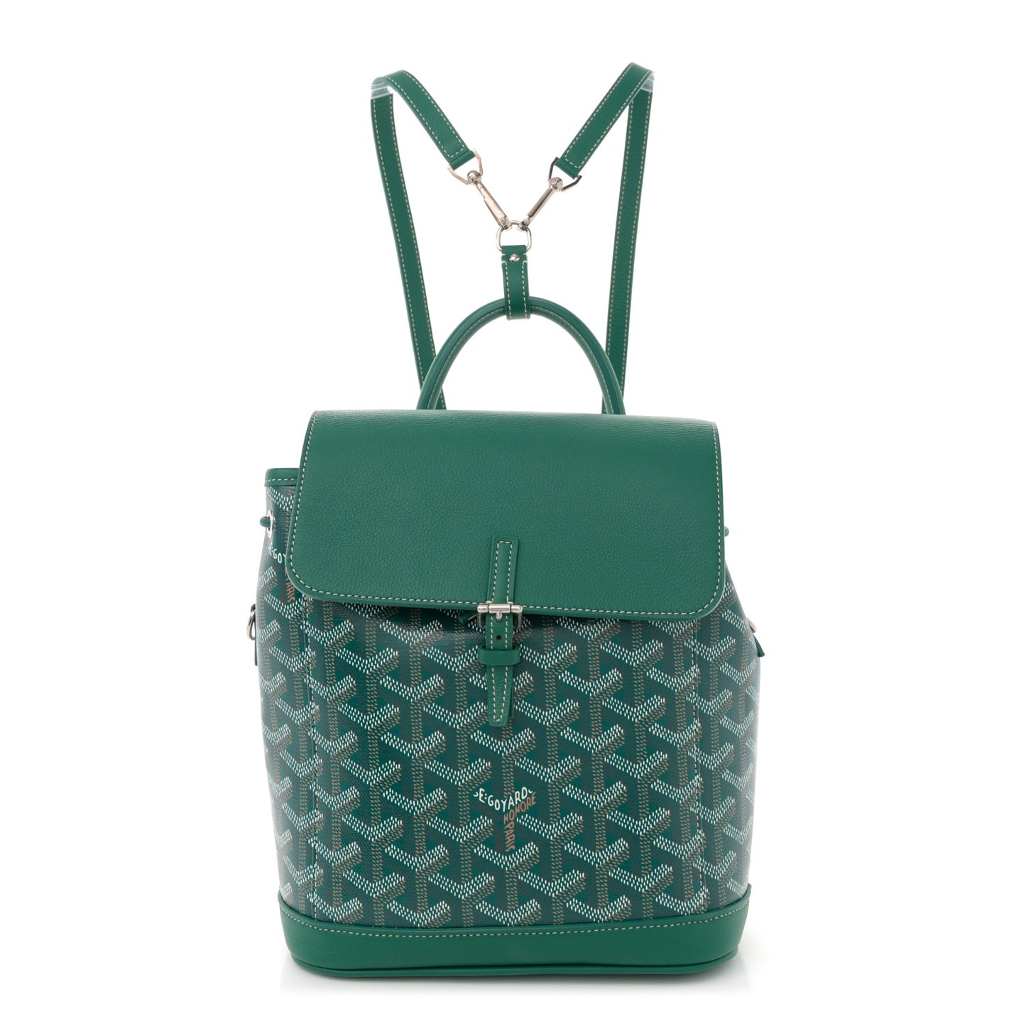 Goyardine Calfskin Mini Alpin Backpack Green