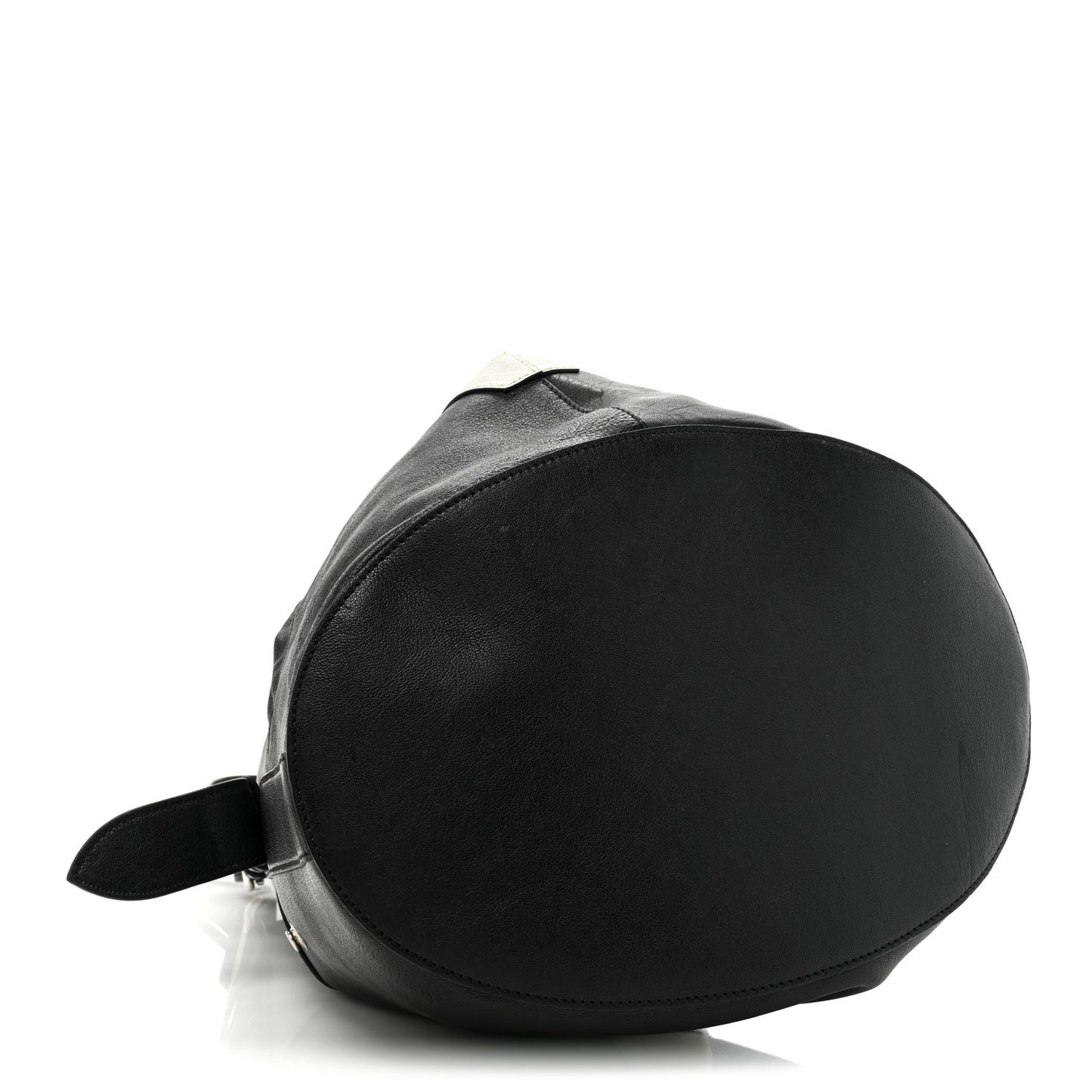 Calfskin Zipper Shoulder Bag Black