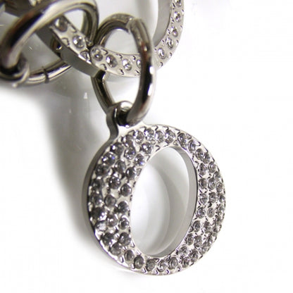 Christian Dior Crystal Key Chain Bag Charm Silver 4 of 9