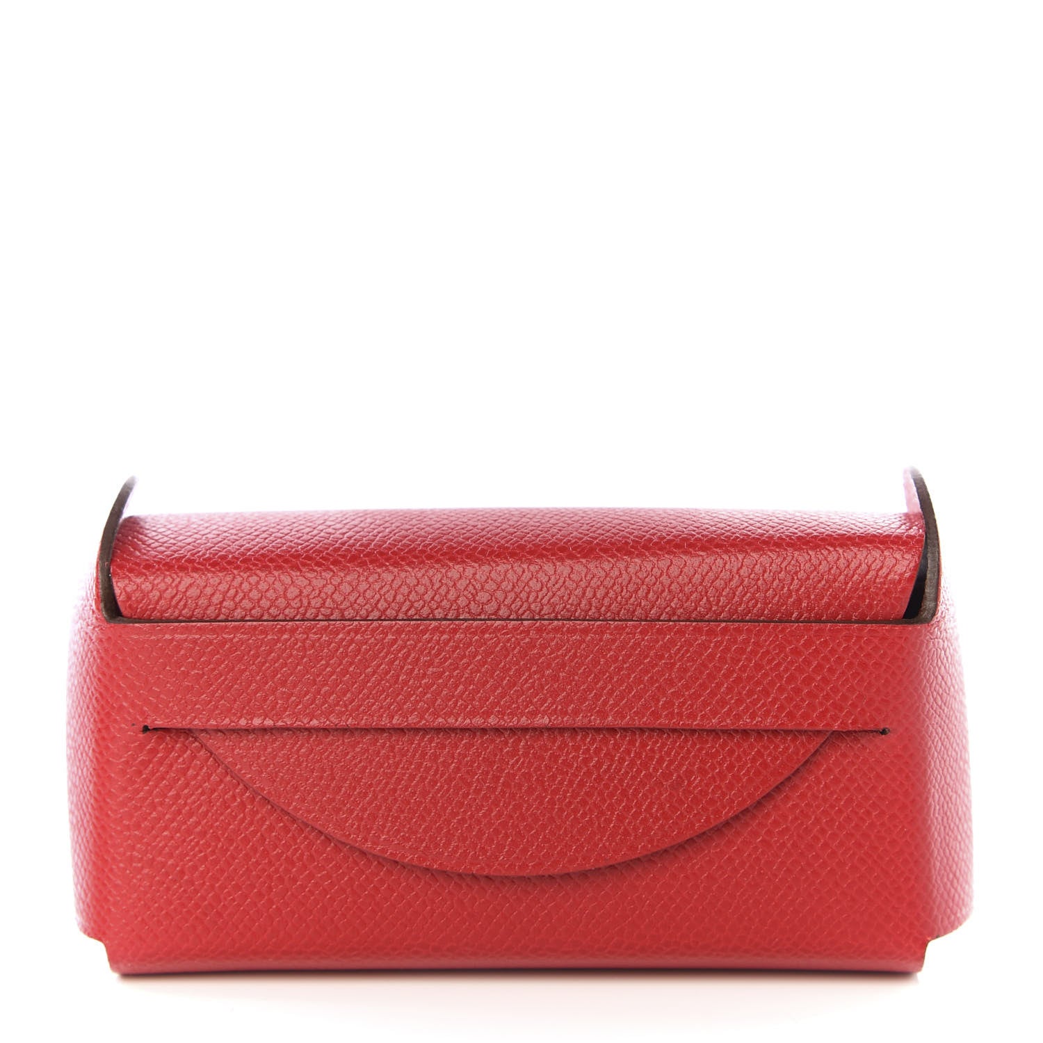 Hermes Grained Madame Calfskin Lipstick Case with Mirror Rouge Piment 1 of 7