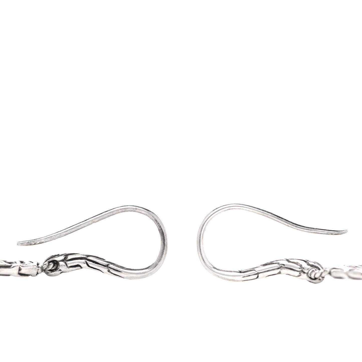 Sterling Silver Classic Chain Braided Drop Earrings