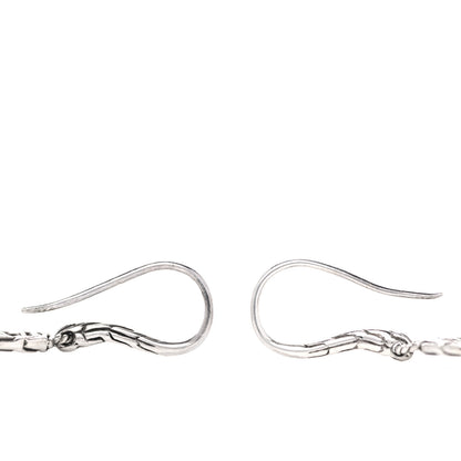 John Hardy Sterling Silver Classic Chain Braided Drop Earrings 3 of 4