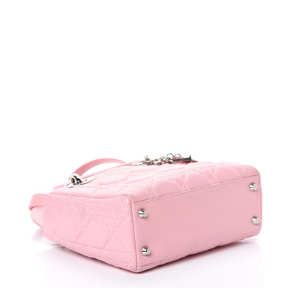 Christian Dior Lambskin Cannage Mini Lady Dior Rose Clair 3 of 14