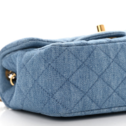 Chanel Denim Quilted Mini Pearl Crush Flap Blue 9 of 11