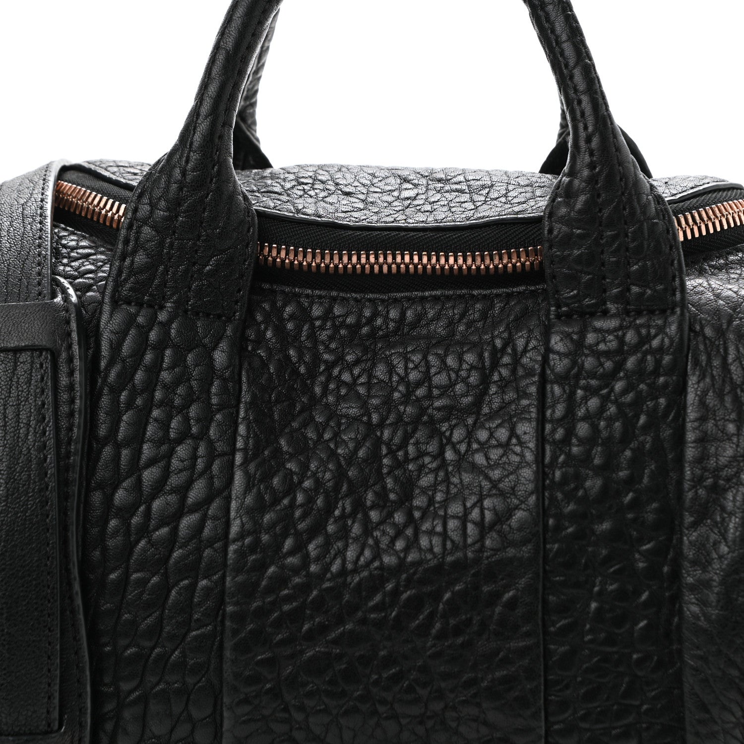 Alexander Wang Pebbled Lambskin Mini Rockie Black Rose Gold Hardware 9 of 12