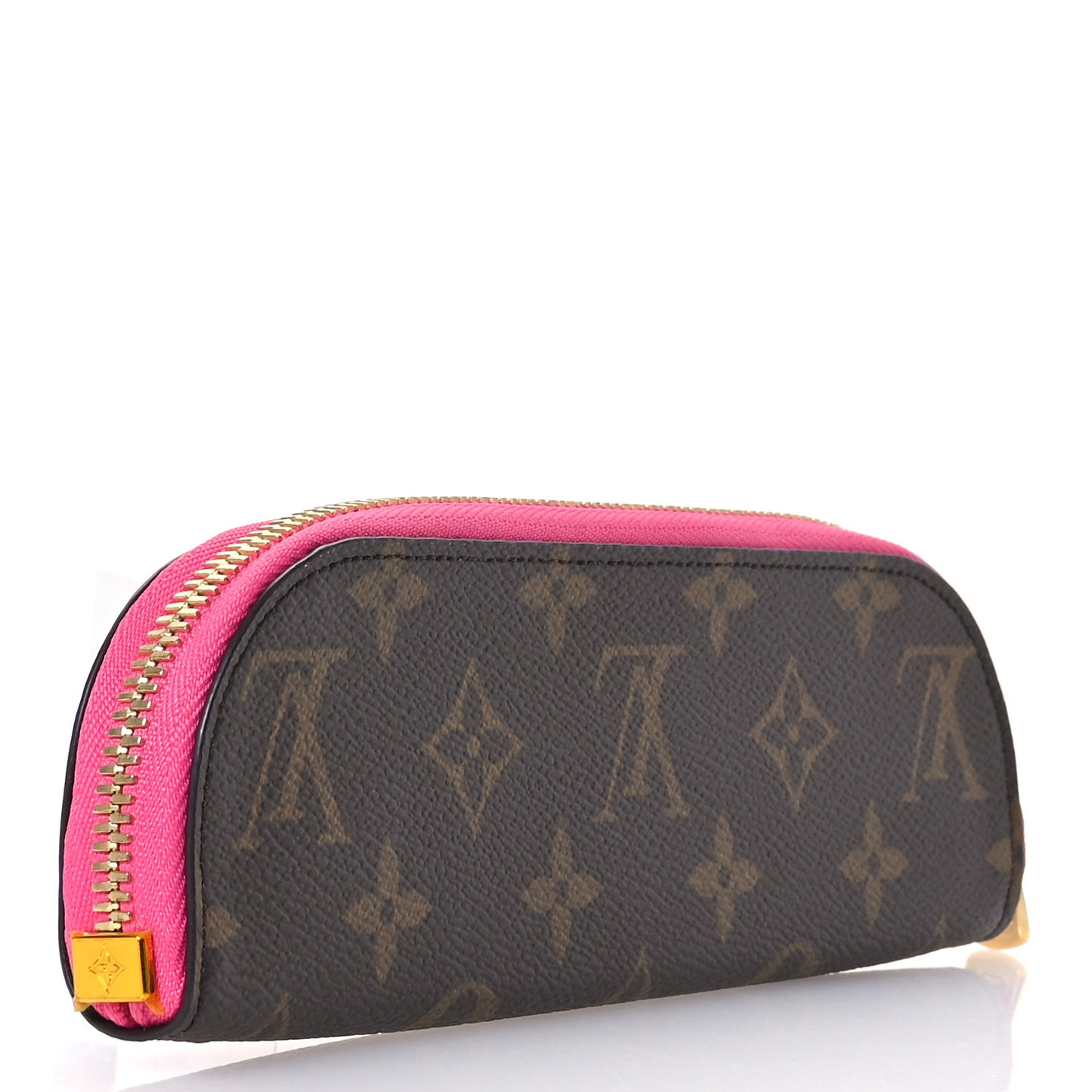 Monogram Charlotte Pencil Pouch Fuchsia