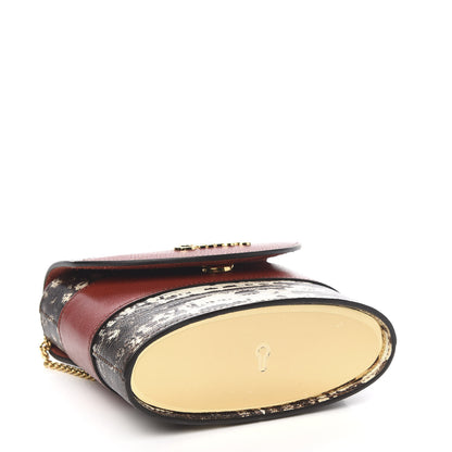 Chloe Calfskin Lizard Embossed Small Aby Lock Sepia Brown 3 of 8