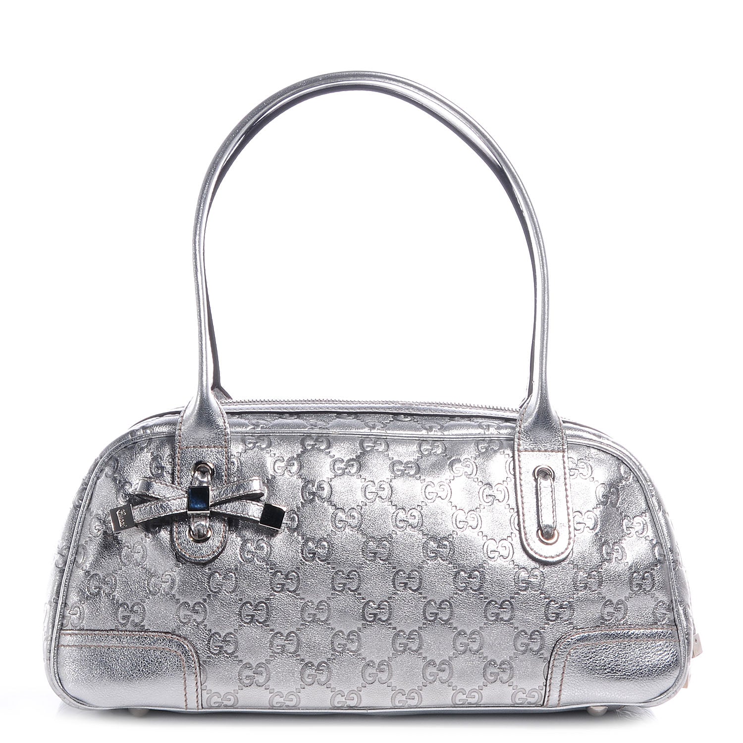Gucci Guccissima Princy Satchel Silver 1 of 7