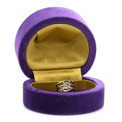 Gucci 18K Yellow Gold Sapphire Topaz Tsavorite Running GG Ring 53 6.25 5 of 5