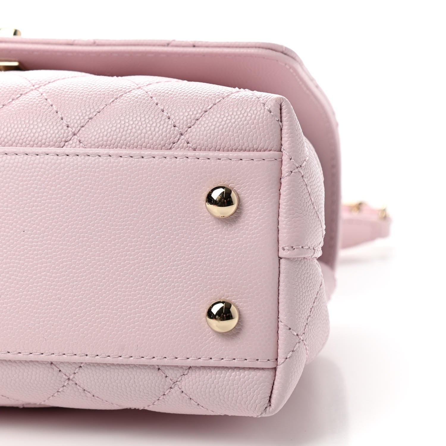 Chanel Caviar Quilted Mini Coco Handle Flap Light Pink 9 of 10