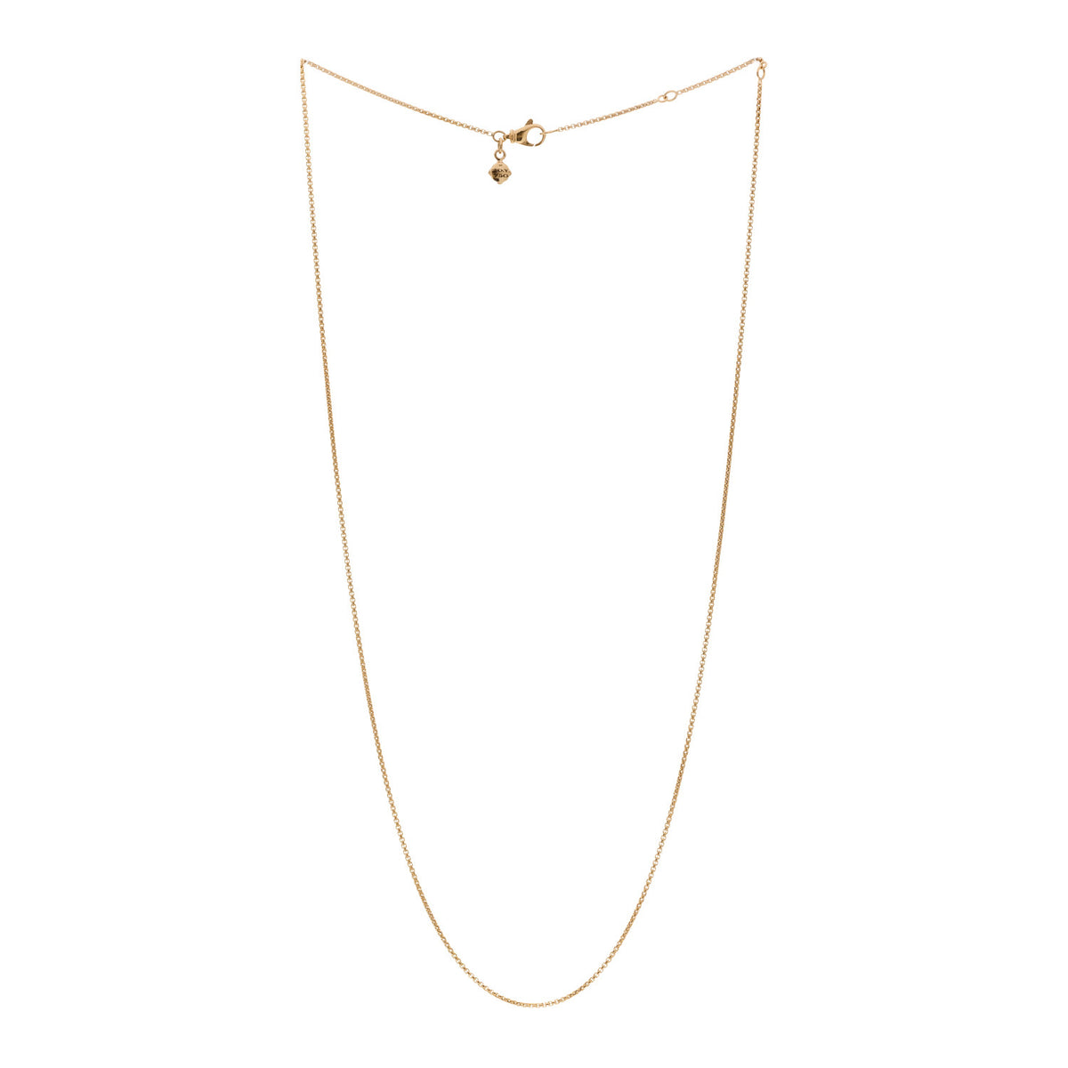 18K Yellow Gold 1mm Box Chain Necklace