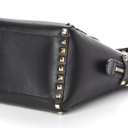 Valentino Garavani Vitello Small Rockstud Double Handle Tote Black 8 of 8