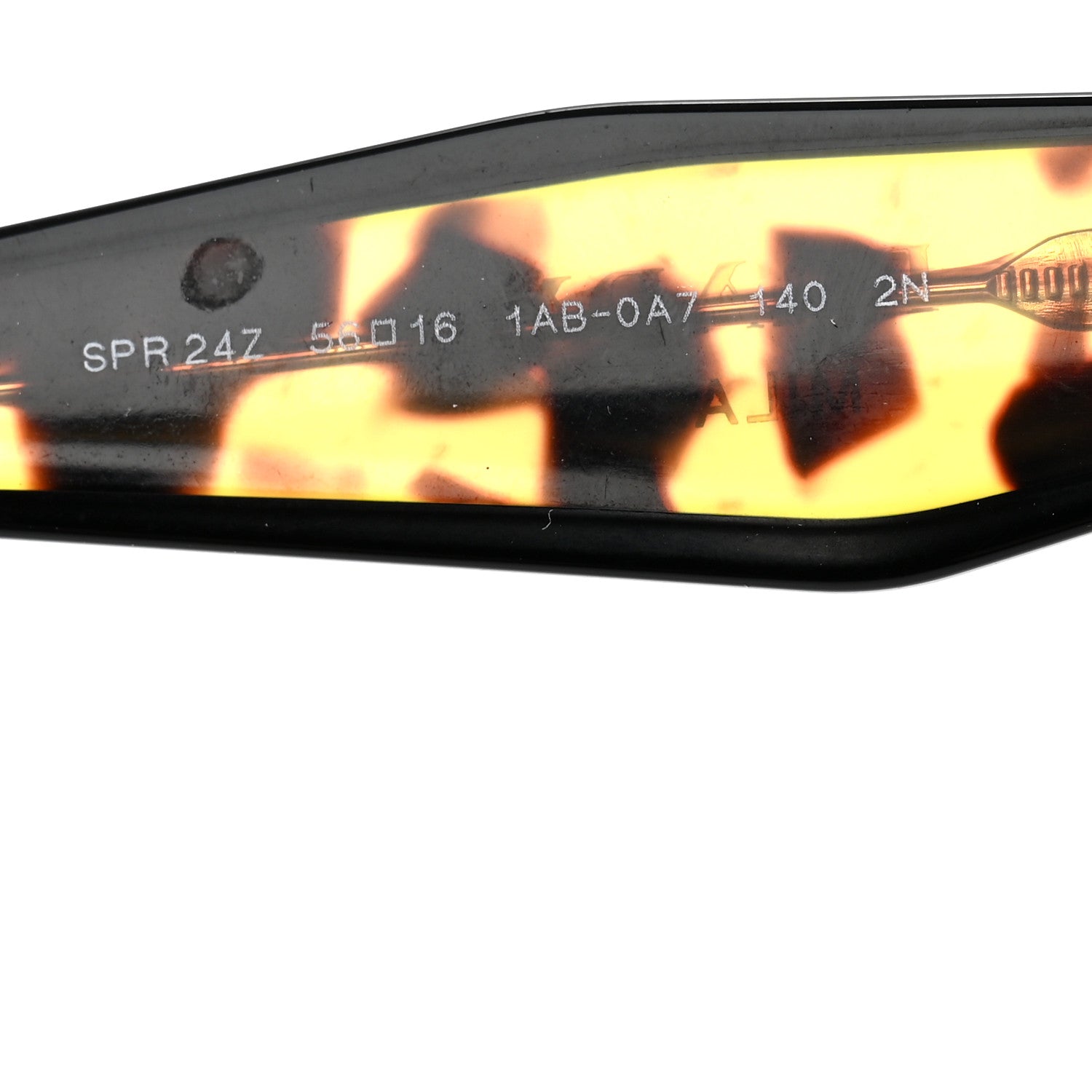 Prada Acetate Square Sunglasses SPR 24Z Black Tortoise 6 of 8