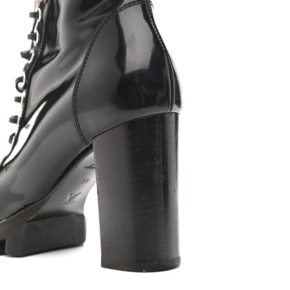 Louis Vuitton Glazed Calfskin Monogram Star Trail Ankle Boots 39 Black 12 of 13