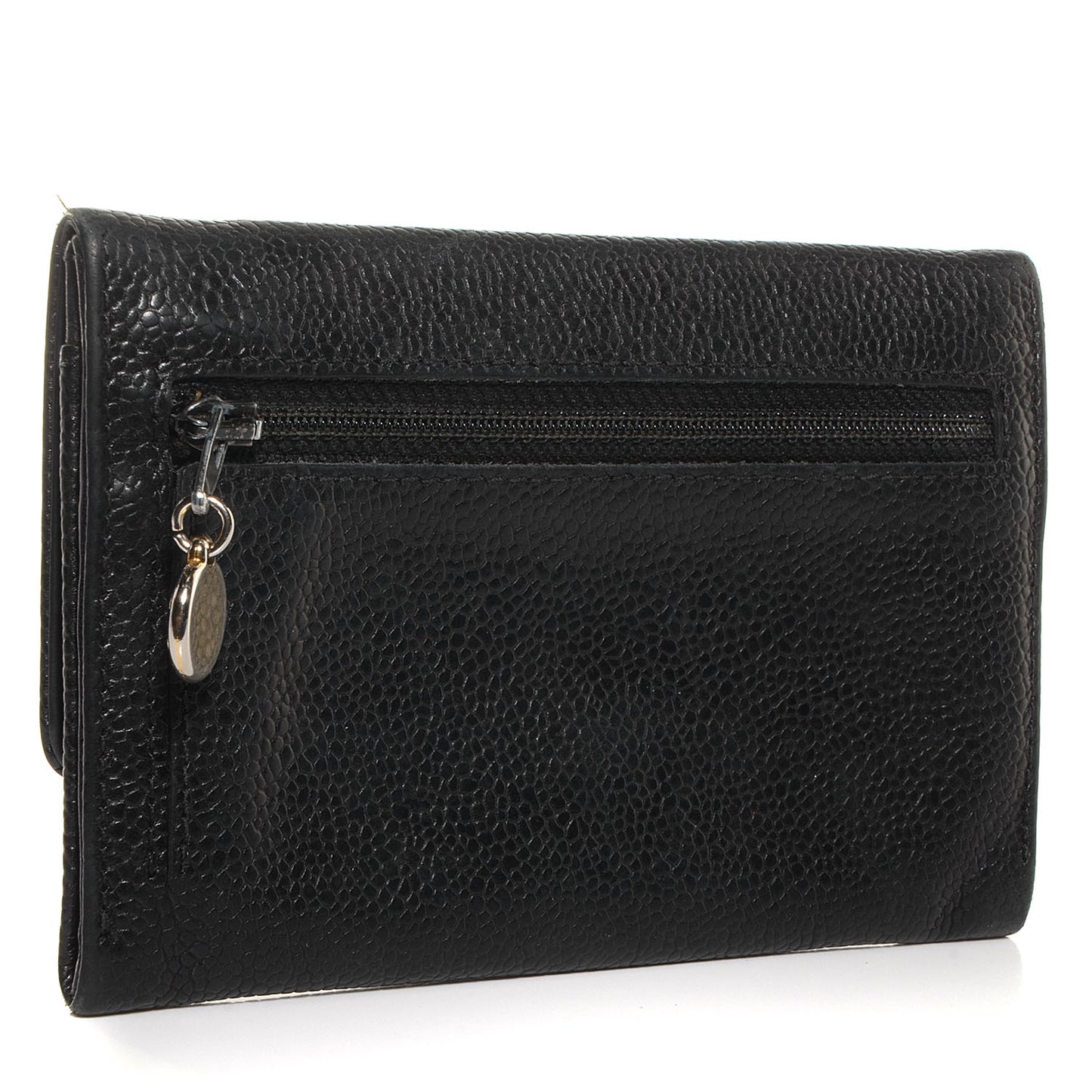 Caviar CC Flap Wallet Black
