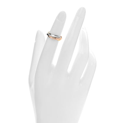 Cartier 18K Pink Yellow White Gold Small Trinity Ring 45 3.25 2 of 5
