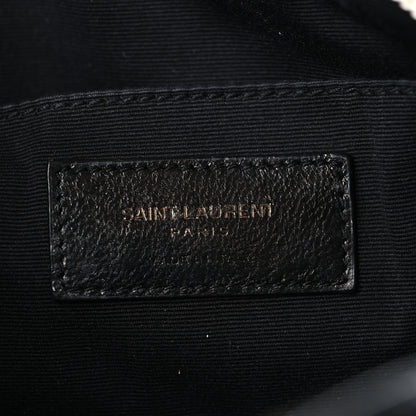 Saint Laurent Calfskin Matelasse Monogram Lou Camera Bag Black 6 of 12