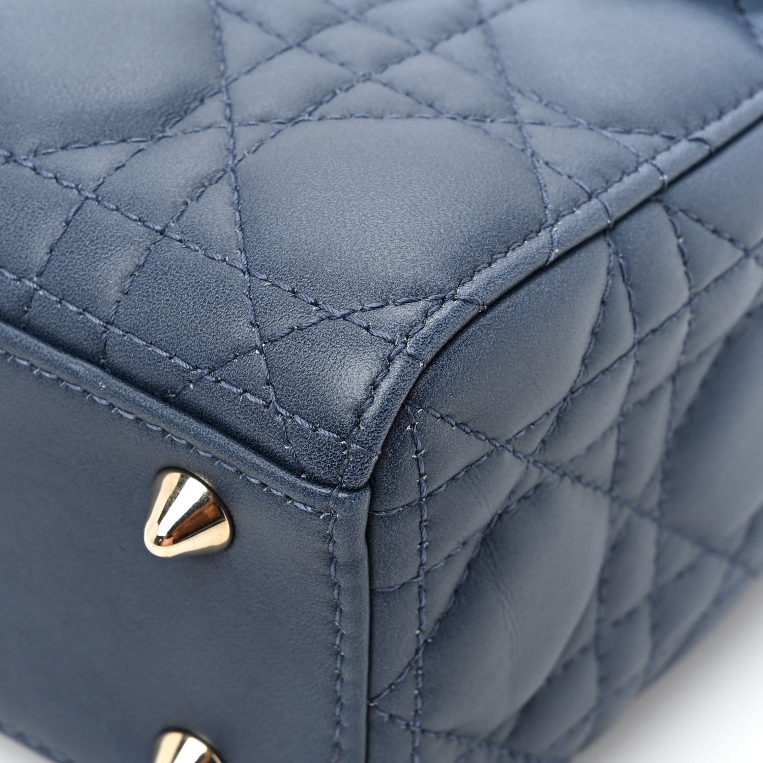 Christian Dior Lambskin Cannage Gradient Small My ABCDior Lady Dior Indigo Blue 11 of 12