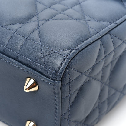 Christian Dior Lambskin Cannage Gradient Small My ABCDior Lady Dior Indigo Blue 11 of 12