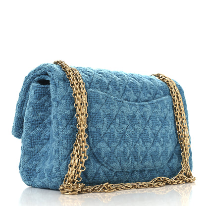 Chanel Wool Tweed Quilted 2.55 Reissue 225 Flap Turquoise 3 of 10