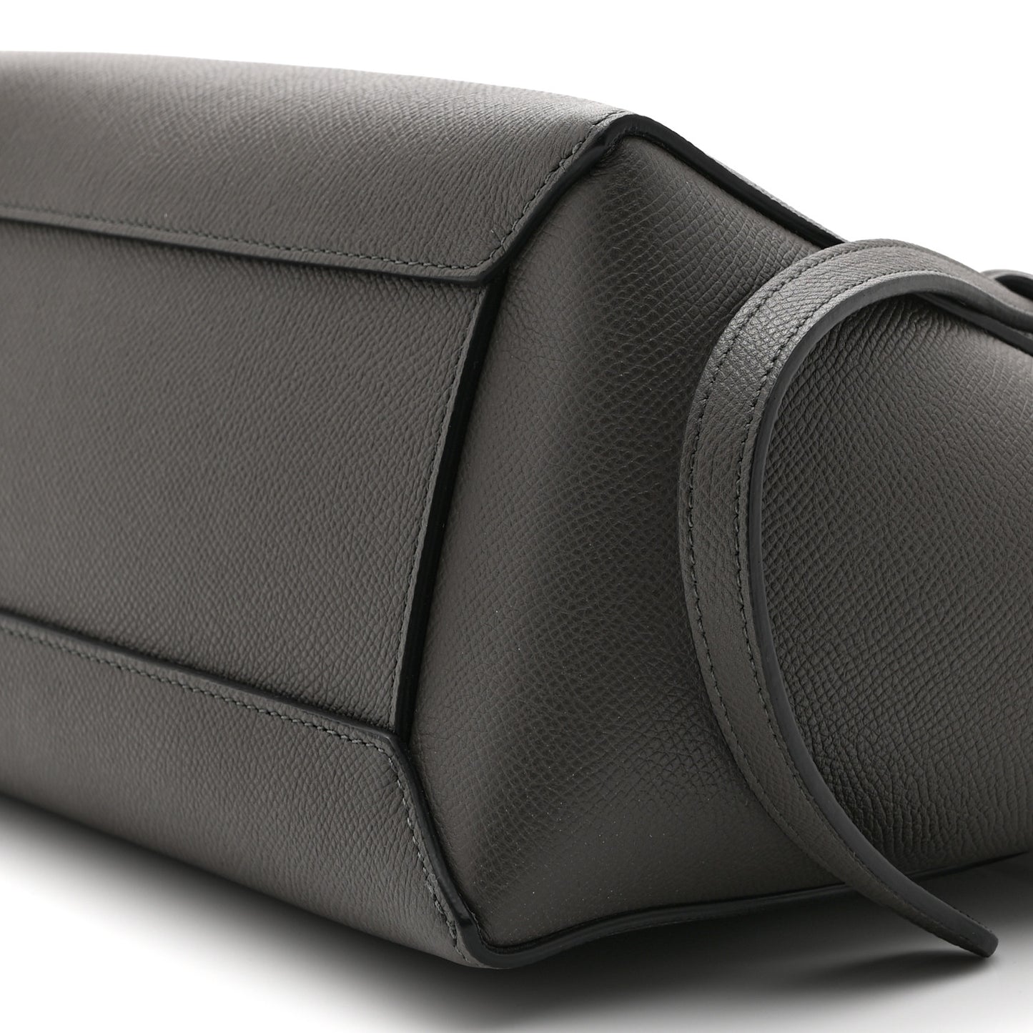 Grained Calfskin Micro Belt Bag Grey