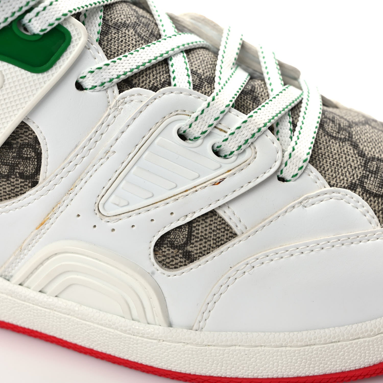 Gucci Demetra GG Supreme Monogram Womens Basket High Top Sneakers 39 Great White Beige Ebony 9 of 10