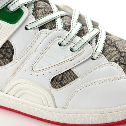 Gucci Demetra GG Supreme Monogram Womens Basket High Top Sneakers 39 Great White Beige Ebony 9 of 10