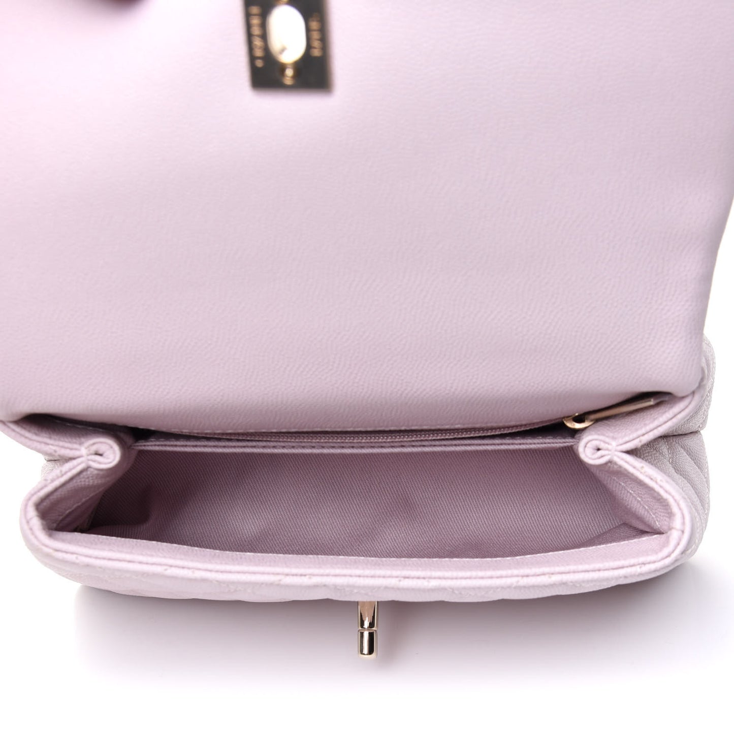 Caviar Quilted Mini Coco Handle Flap Lilas Lilac