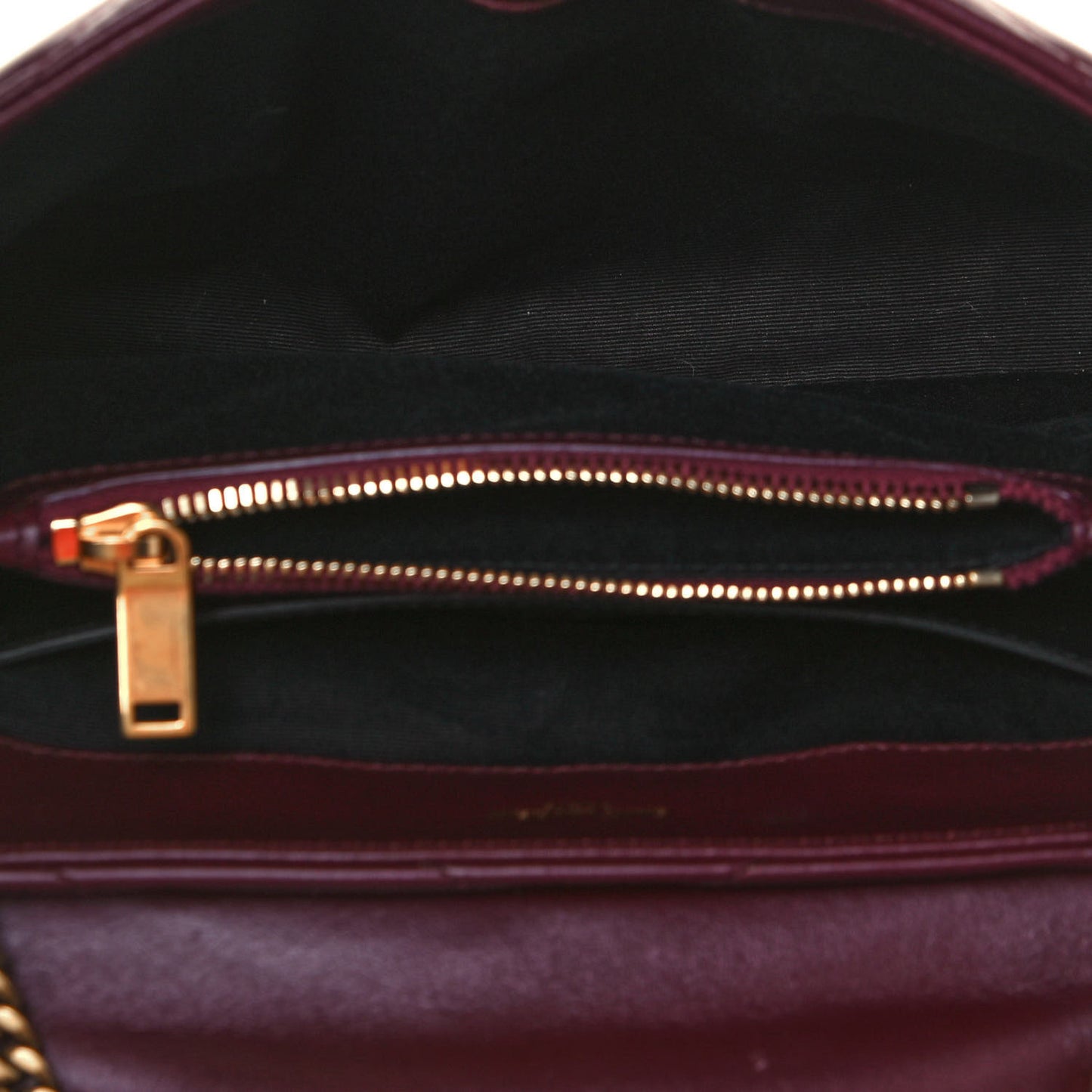 Calfskin Y Quilted Monogram Small Loulou Chain Satchel Dark Legion Red