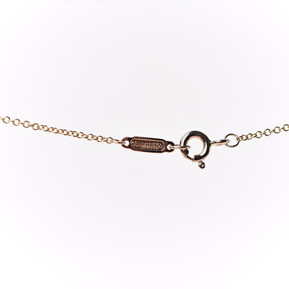 Tiffany 18K Rose Gold Diamond Mini Metro Horseshoe Pendant Necklace 5 of 7