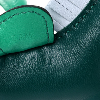 Hermes Milo Lambskin Matte Alligator Touch Grigri Rodeo Horse Bag Charm PM Malachite Menthe Bleu Brume Very Jade 3 of 4