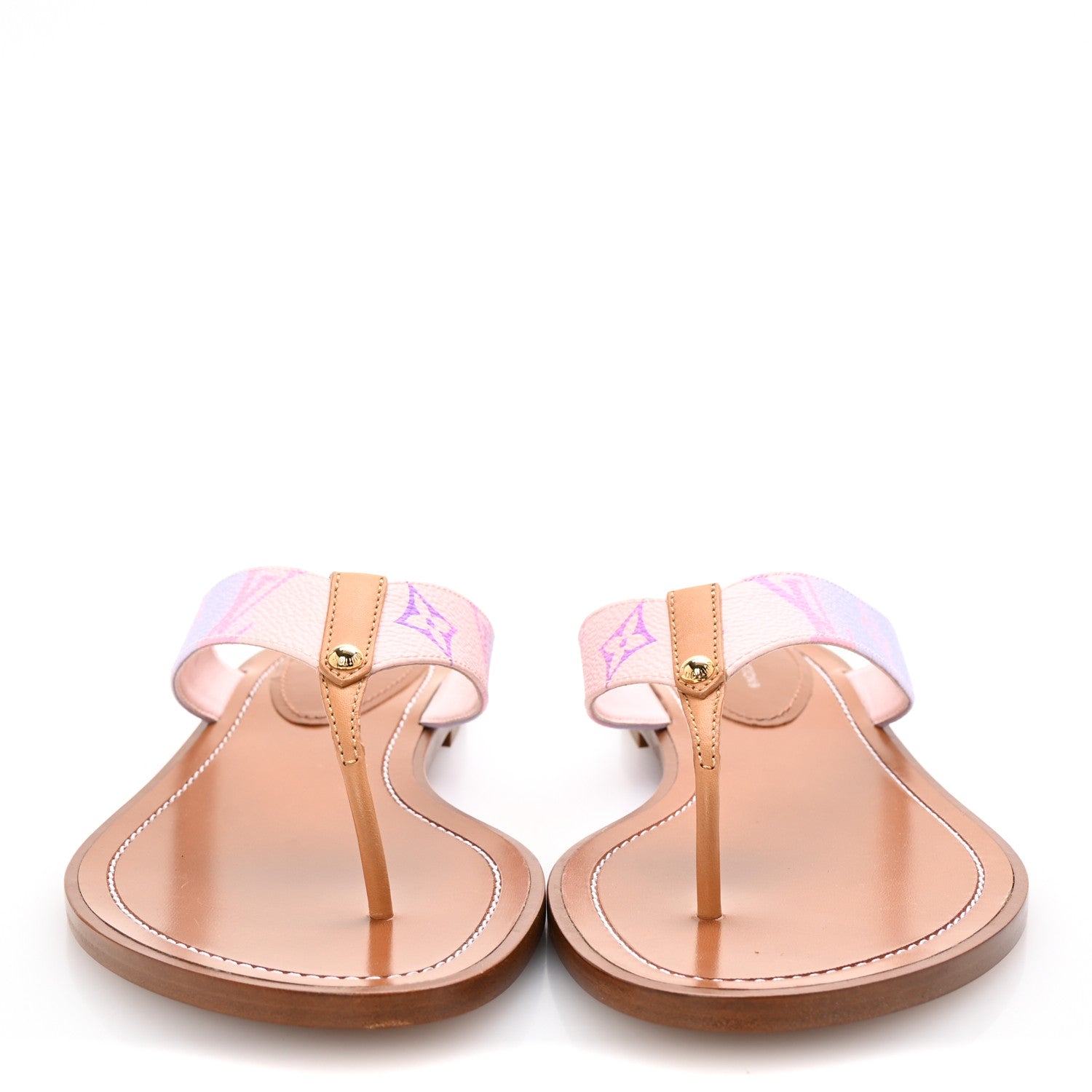Louis Vuitton Monogram Sunny Flat Thong Sandals 40 Rose Clair Pink 3 of 9