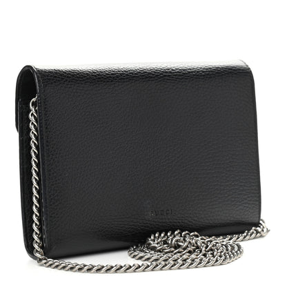 Gucci Calfskin Mini Dionysus Chain Wallet Black 2 of 13