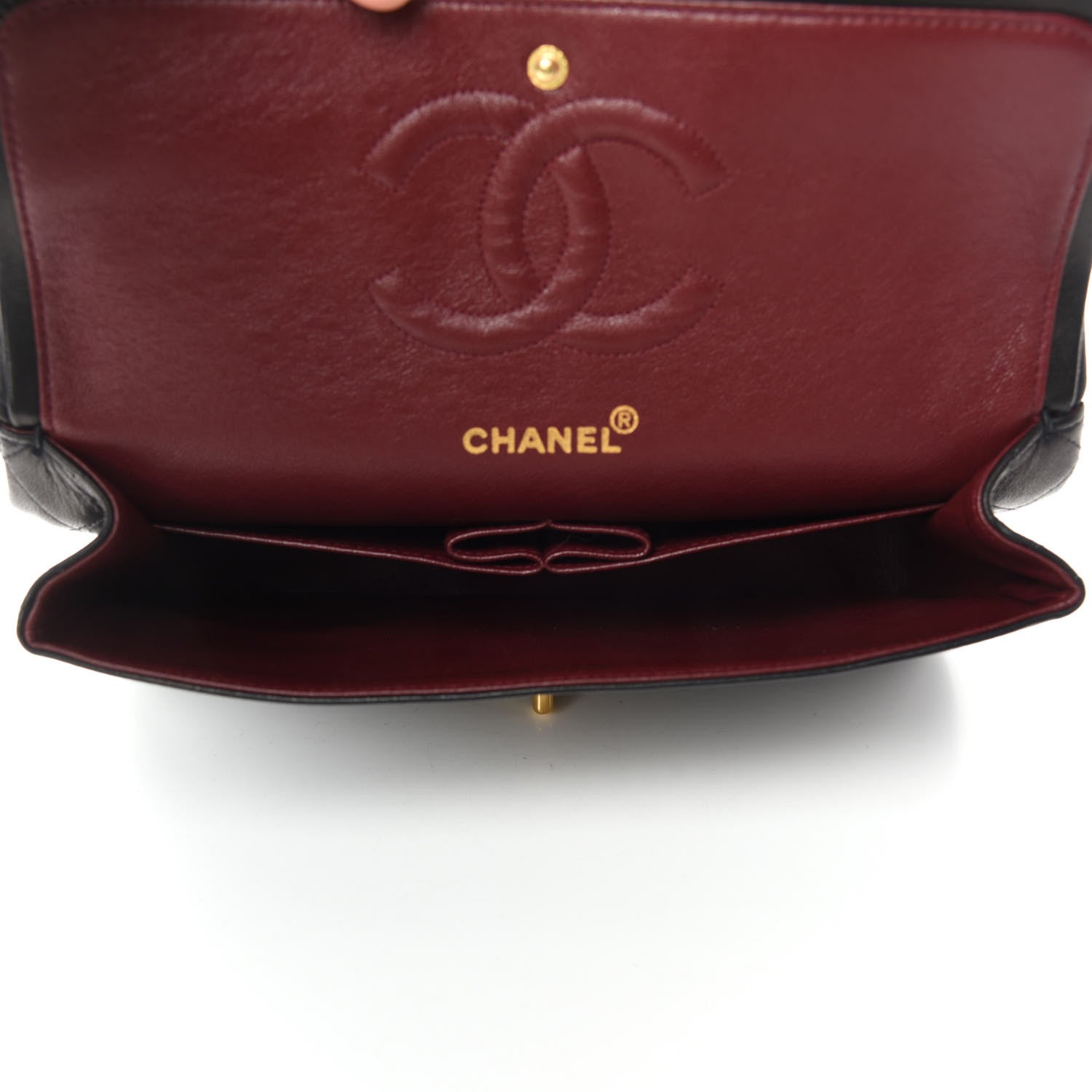 Chanel Lambskin Quilted Medium Double Flap Black 6 of 14
